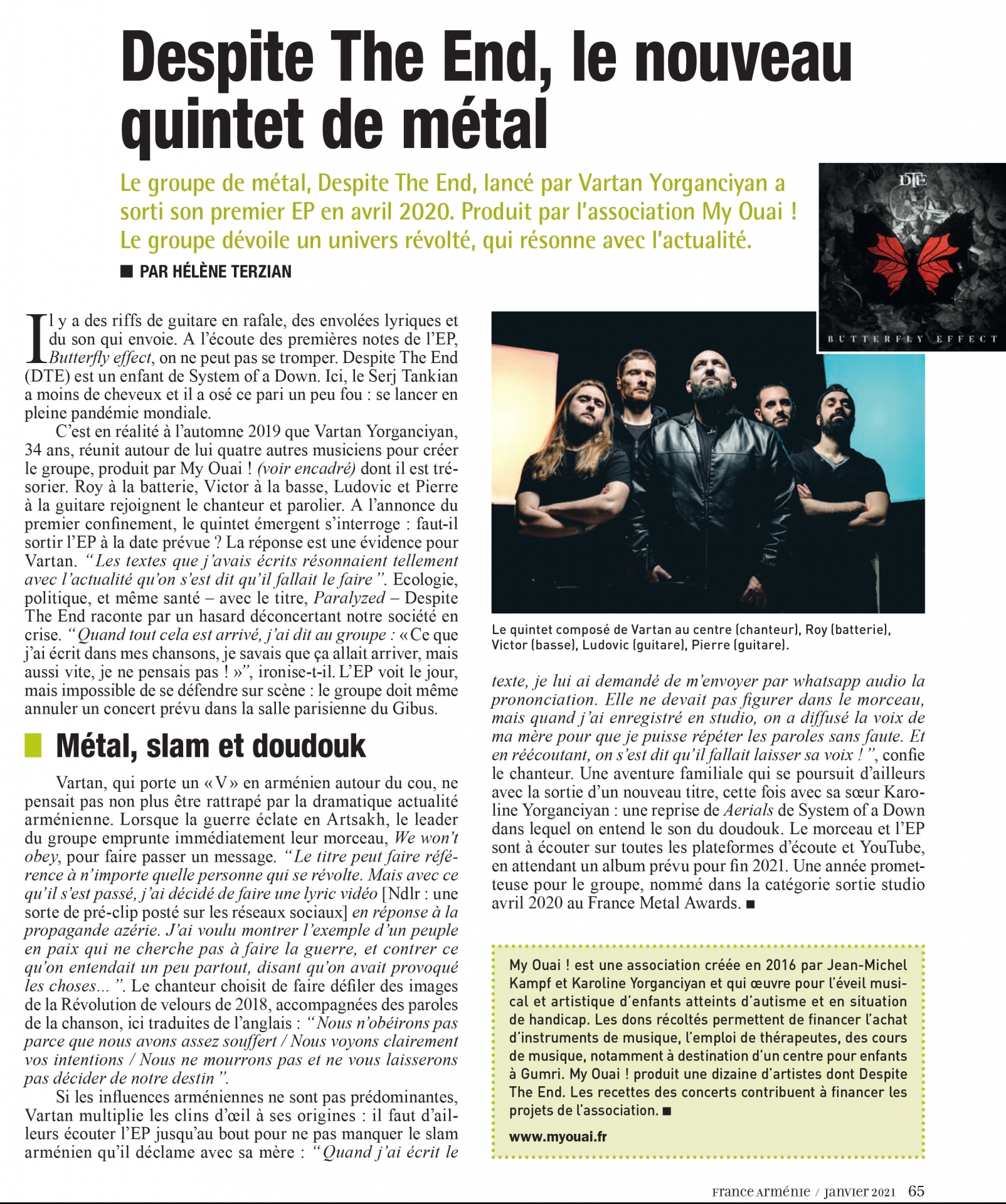 Despite The End - Article France Arménie | © My Ouai ! Production 2021